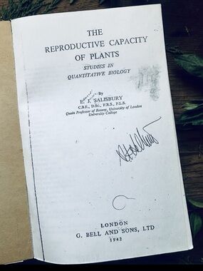 The Reproductive Capacity of Plants Botany Horticulture Vintage Book